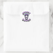 Spooky Summer Skeletonsummerween Ronde Sticker (Tas)