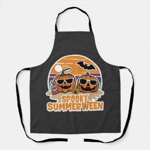 Spooky Summerween - pompoenen op het strand Schort