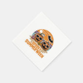 Spooky Summerween - pompoenen op het strand Servet (Hoek)