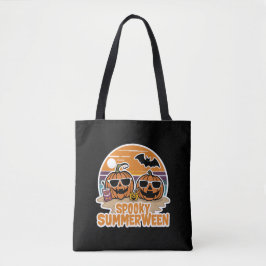 Spooky Summerween - pompoenen op het strand Tote Bag
