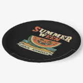 Spooky Summerween Watermelon - Spooky Summ Papieren Bordje (Gekanteld)