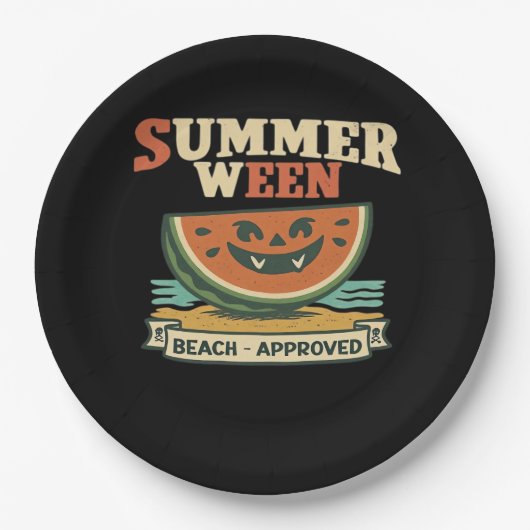 Spooky Summerween Watermelon - Spooky Summ Papieren Bordje (Voorkant)