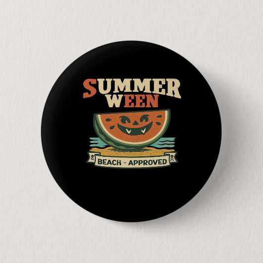 Spooky Summerween Watermelon - Spooky Summ Ronde Button 5,7 Cm (Voorkant)