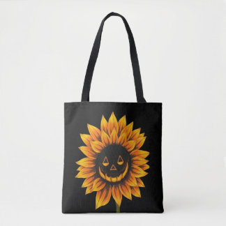 Spooky Sunflower Smile Tote Bag
