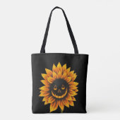 Spooky Sunflower Smile  Tote Bag (Achterkant)