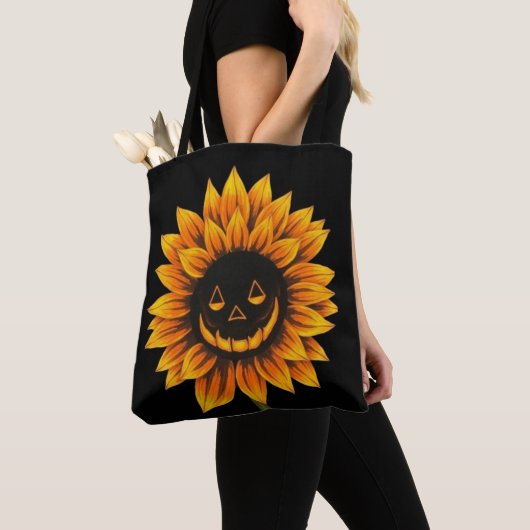 Spooky Sunflower Smile  Tote Bag (Dichtbij)