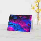 Spooky Sunset Acyrlic Fluid Art Kaart (Gele Bloem)