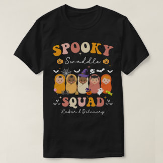 Spooky Swaddle Squad Bevalling en Verloskunde Hall T-shirt