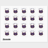 Spooky Sweet Black Cat Sugar Cookie Vierkante Sticker (Vel)