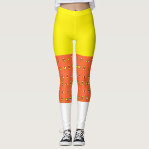 Spooky Sweet- Candy Corn Tri-Color Leggings