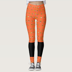 Spooky Sweet- Candy Corn Two-Toned Leggings