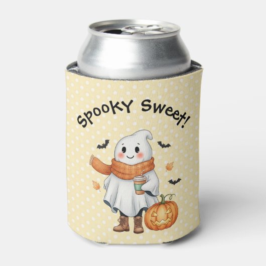 Spooky Sweet Ghost, Jack O'Lantern en Bats Blikjeskoeler (Blikje Voorkant)