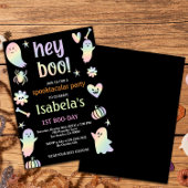 Spooky Sweet Ghost verjaardagsuitnodiging Kaart