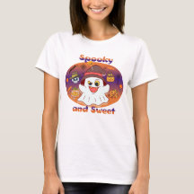 Spooky & Sweet - Halloween Ghost Vrouwen T-Shirt