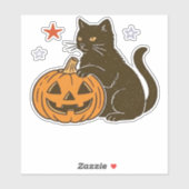 Spooky Sweet Halloween Kat Classic T-shirt Sticker (Vel)