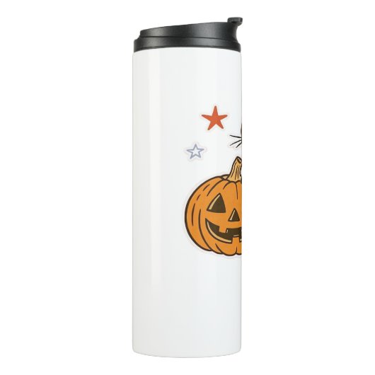 Spooky Sweet Halloween Kat Classic T-shirt Thermosbeker (Gedraaid links)