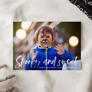 Spooky & Sweet Halloween Photo Card Feestdagenkaart