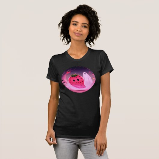 Spooky Sweet Halloween Strawberry Ghost Shirt (Voorkant volledig)