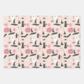 Spooky Sweet Halloween Verjaardag Inpakpapier Vel (Voorkant 2)