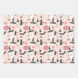 Spooky Sweet Halloween Verjaardag Inpakpapier Vel