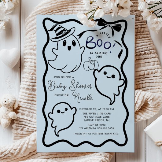 Spooky Sweet Little Boo Baby shower Kaart