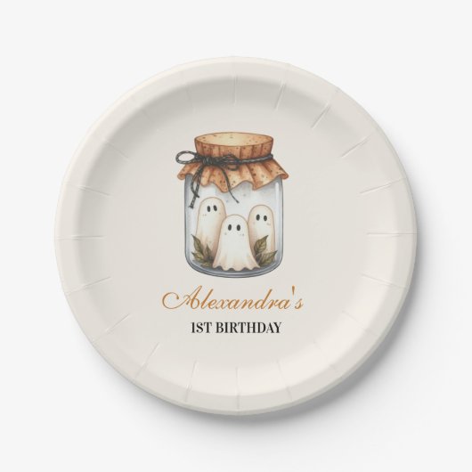 Spooky Sweet ONE Celebration Papieren Bordje (Voorkant)
