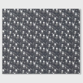 Spooky Sweet Skelet Bunnies Wrapping Paper Cadeaupapier (Vlak)