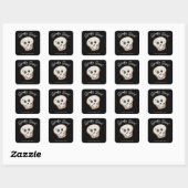Spooky Sweet Skull Sugar Cookie Vierkante Sticker (Vel)