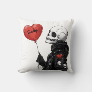 Spooky Sweetheart - schedel met ballon Kussen