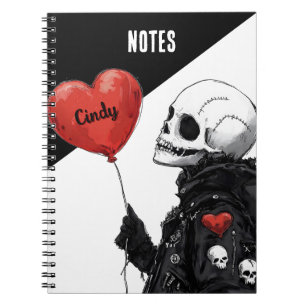 Spooky Sweetheart - schedel met ballon Notitieboek