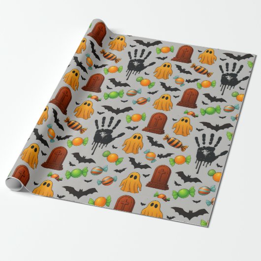 Spooky Sweets & Shadows Cadeaupapier (Uitgerold)