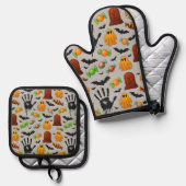 Spooky Sweets & Shadows Ovenwant & Pannenlap Set (Voorkant / Achterkant)