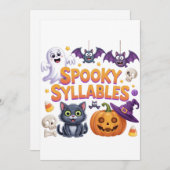 Spooky Syllables Kaart (Voorkant / Achterkant)