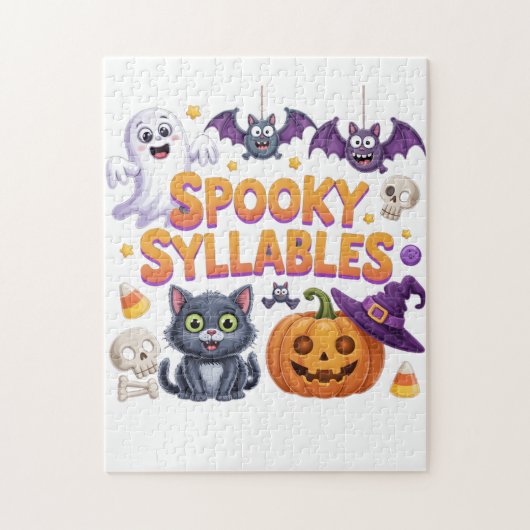 Spooky Syllables Legpuzzel (Verticaal)