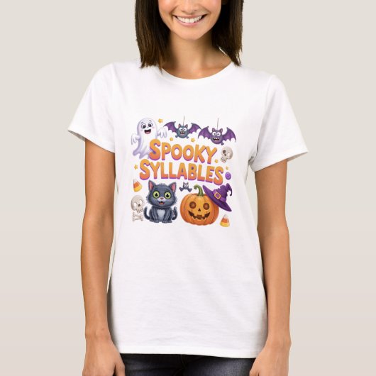 Spooky Syllables T-shirt (Voorkant)