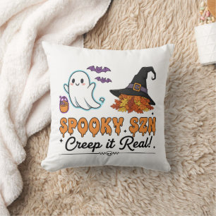 Spooky Szn Halloween Geesten – Schattig Herfst Kussen