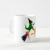 Spooky T-hex T-rex heks grappige halloween Koffiemok (Voorkant links)