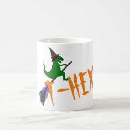 Spooky T-hex T-rex heks grappige halloween Koffiemok