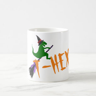 Spooky T-hex T-rex heks grappige halloween Koffiemok