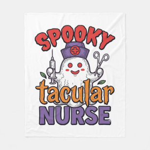 Spooky Tacular Verpleegster Halloween Geest Shirt  Fleece Deken