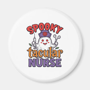 Spooky Tacular Verpleegster Halloween Geest Shirt Magneet