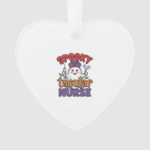 Spooky Tacular Verpleegster Halloween Geest Shirt Ornament