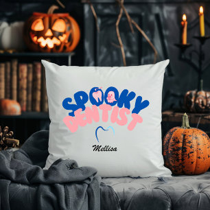 Spooky Tandarts Gepersonaliseerde Naam Halloween G Kussen