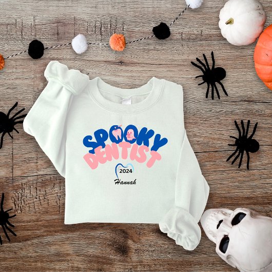 Spooky Tandarts Gepersonaliseerde Naam Halloween G Trui