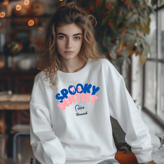 Spooky Tandarts Gepersonaliseerde Naam Halloween G Trui