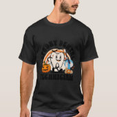 Spooky tandtechnicus retro halloween tandarts H T-shirt (Voorkant)