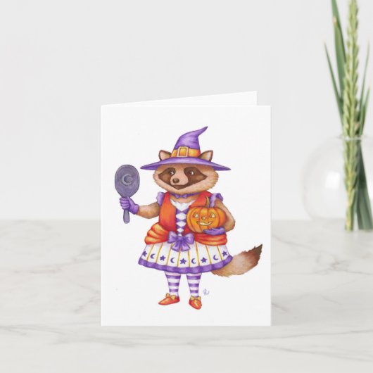 Spooky Tanuki Notitiekaartje (Voorkant)
