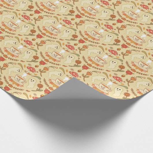 Spooky Tea Party - Helder Cadeaupapier (Hoek)