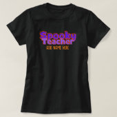 Spooky Teacher Aangepaste Naam Halloween T-shirt (Design voorkant)