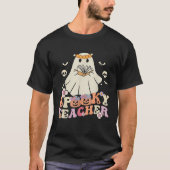 Spooky Teacher Groovy Retro Ghost Teacher Hallowee T-shirt (Voorkant)